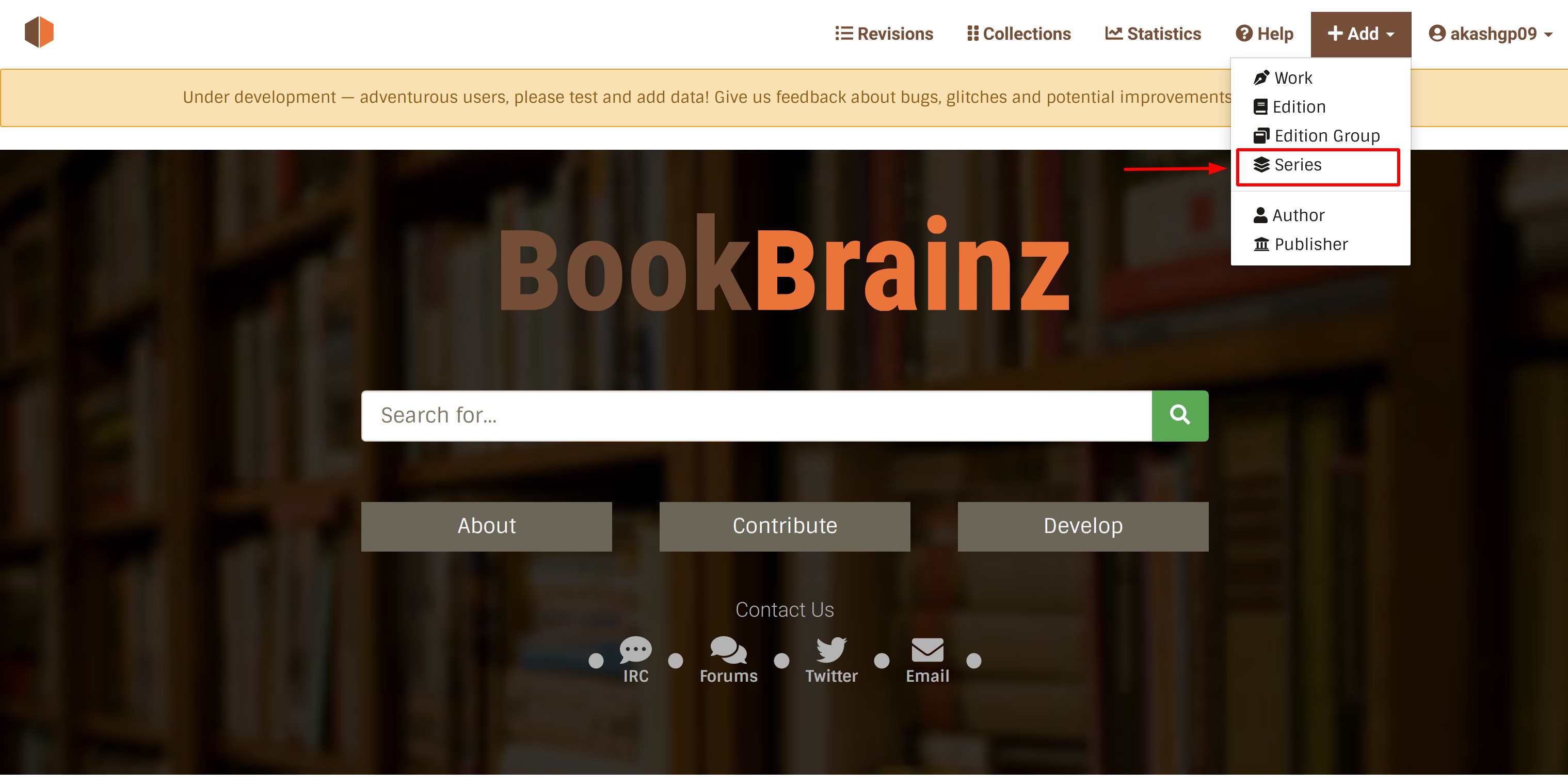 bookbrainz homepage